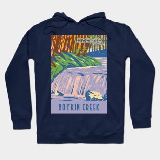 WPA Poster of Boykin Creek Waterfall at Angelina National Forest Hoodie